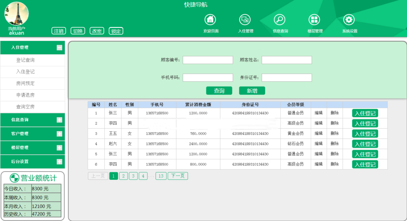 5.png ASP.NET酒店管理系统源码 宾馆管理系统源码