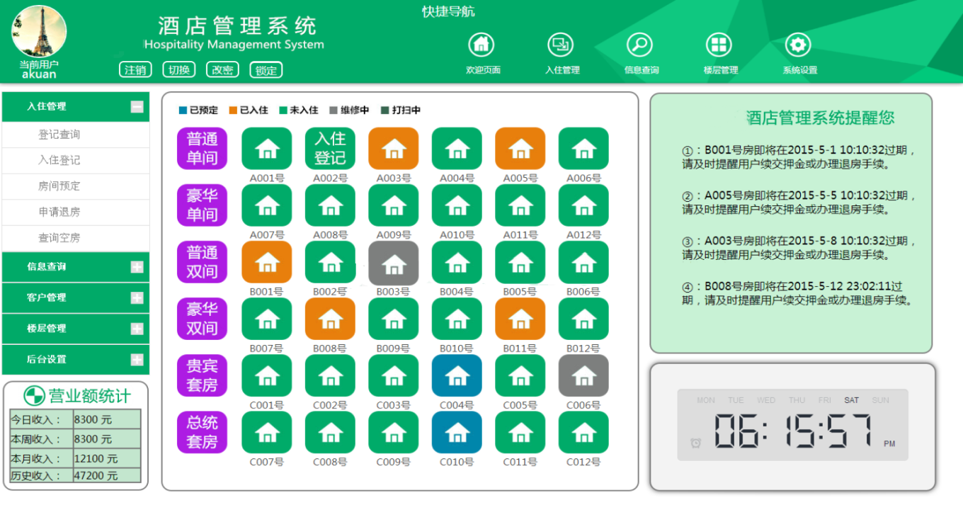 2.png ASP.NET酒店管理系统源码 宾馆管理系统源码